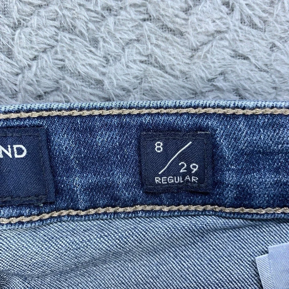 Lucky Brand Sweet Straight Jeans Womens 8/29 Blue Denim Mid Rise Crop Raw Hem
